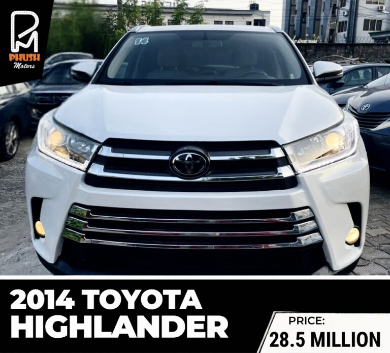 Buy 2014 Toyota Highlander White from phush Motors In Lagos Image view 1