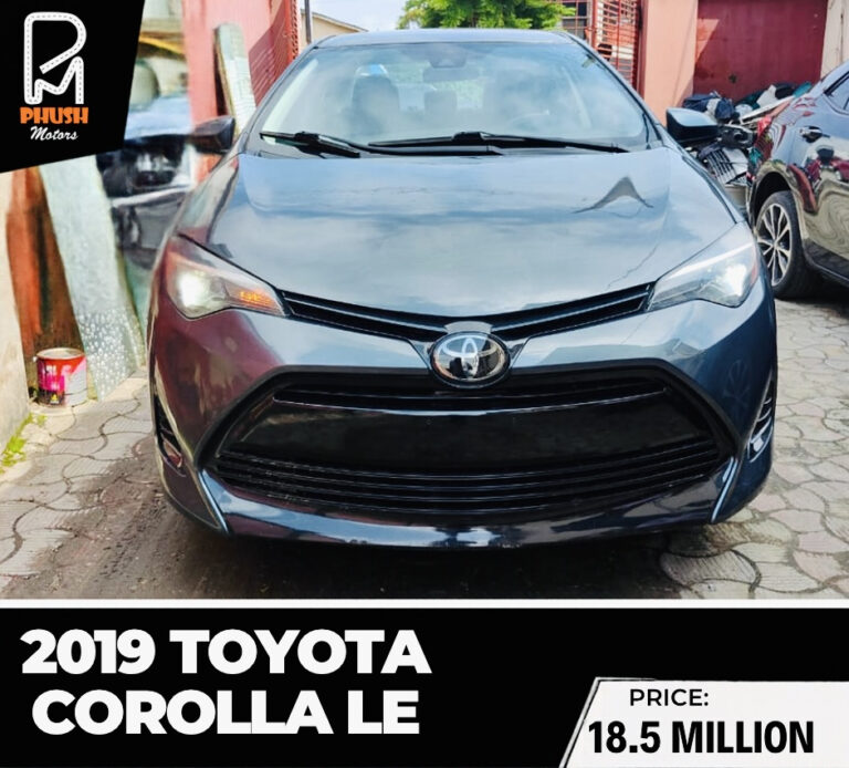 Buy 2019 Toyota Corolla LE Grey from phush Motors In Lagos Image view 1